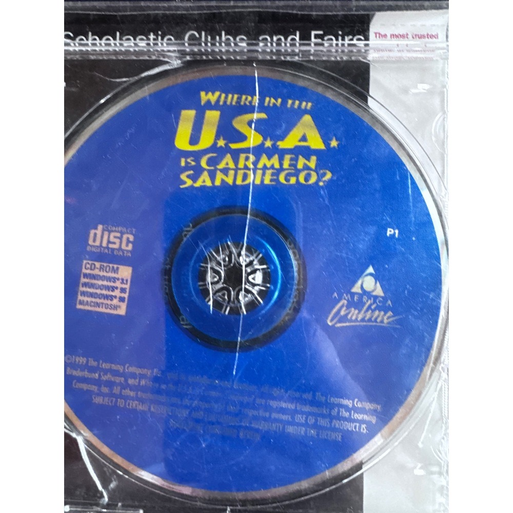 Where in the USA is Carmen Sandiego CD-ROM PC Mac 1999 Scholastic Learning Co